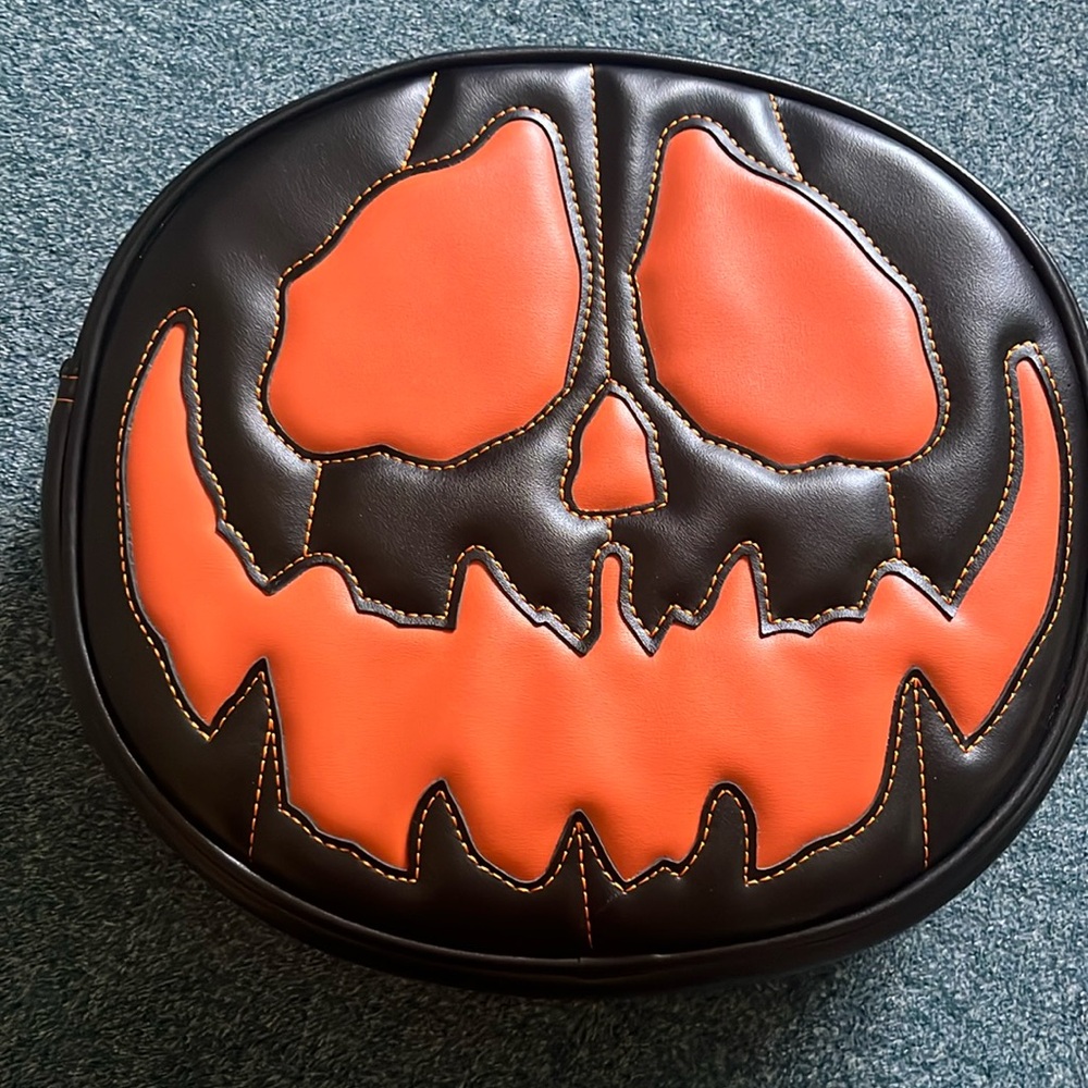 Jack o lantern purse, double-sided